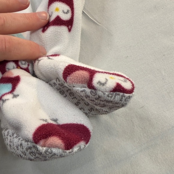 Carter's - 12M - Adorable Owl Print Fleece Onesie Sleeper - Picture 3 of 4